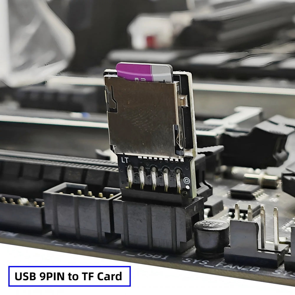 USB 2.0 9Pin 10Pin Mainboard Header Male to Micro-SD TF Card Reader Writer Disk-On-Module for NAS Desktop DOM