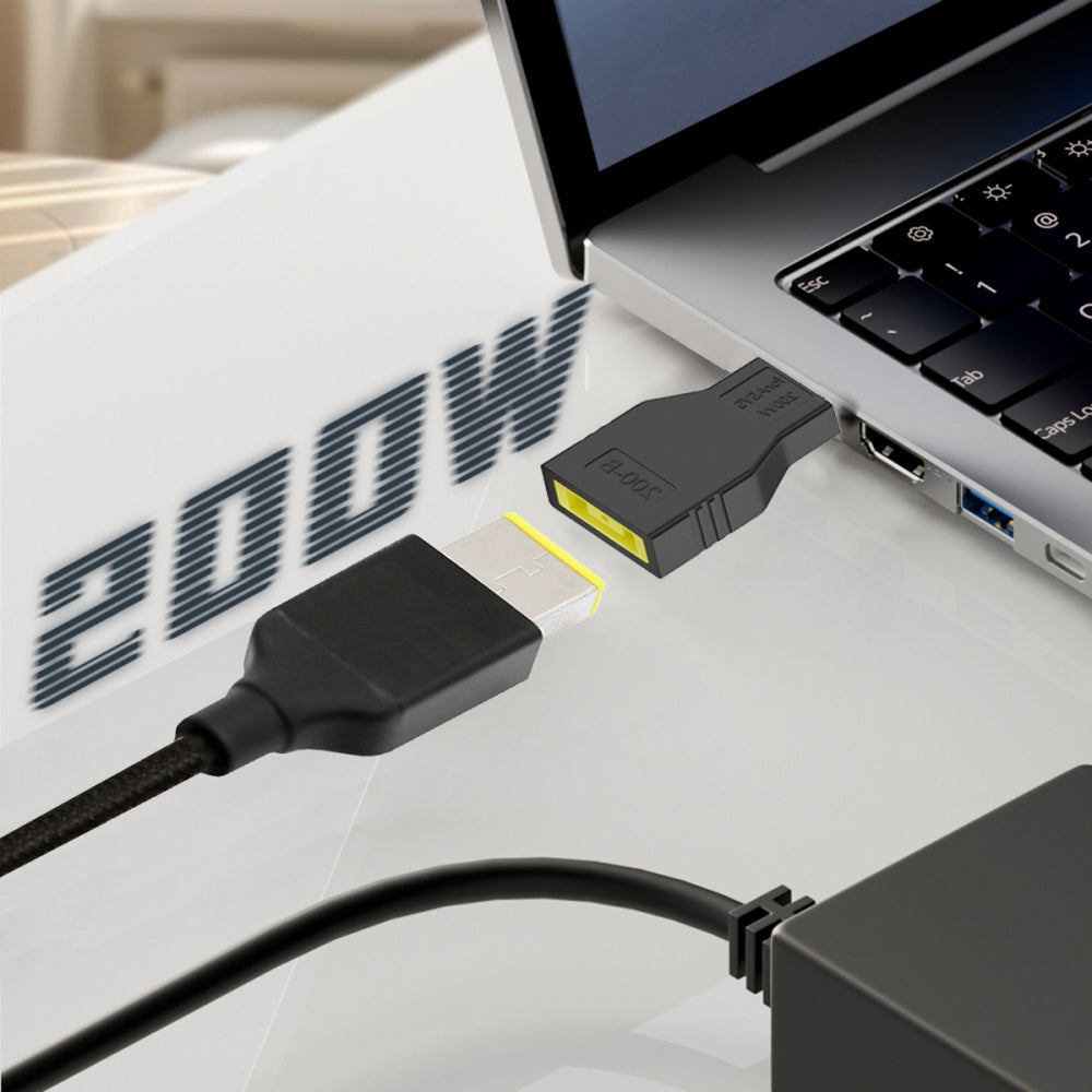 180W 200W Power Rectangle Jack Thinkpad X1 Input to Flow 14 16 Air Rectangle Plug Charge Adapter Compatible with ROG Laptop