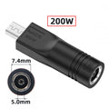180W 200W Power DC Jack 7.4*5.0mm Input to Flow 14 16 Air Rectangle Plug Charge Adapter Compatible with ROG Laptop