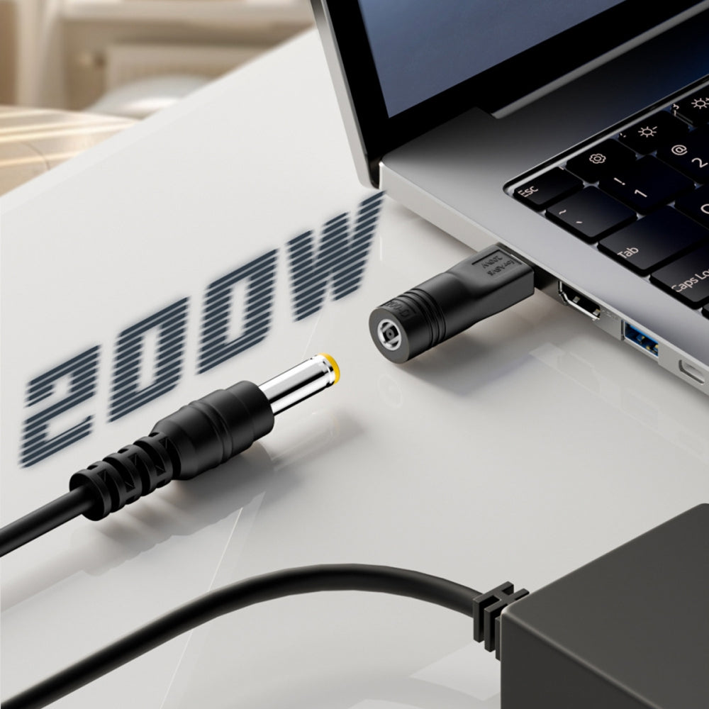 180W 200W Power DC Jack 7.4*5.0mm Input to Flow 14 16 Air Rectangle Plug Charge Adapter Compatible with ROG Laptop