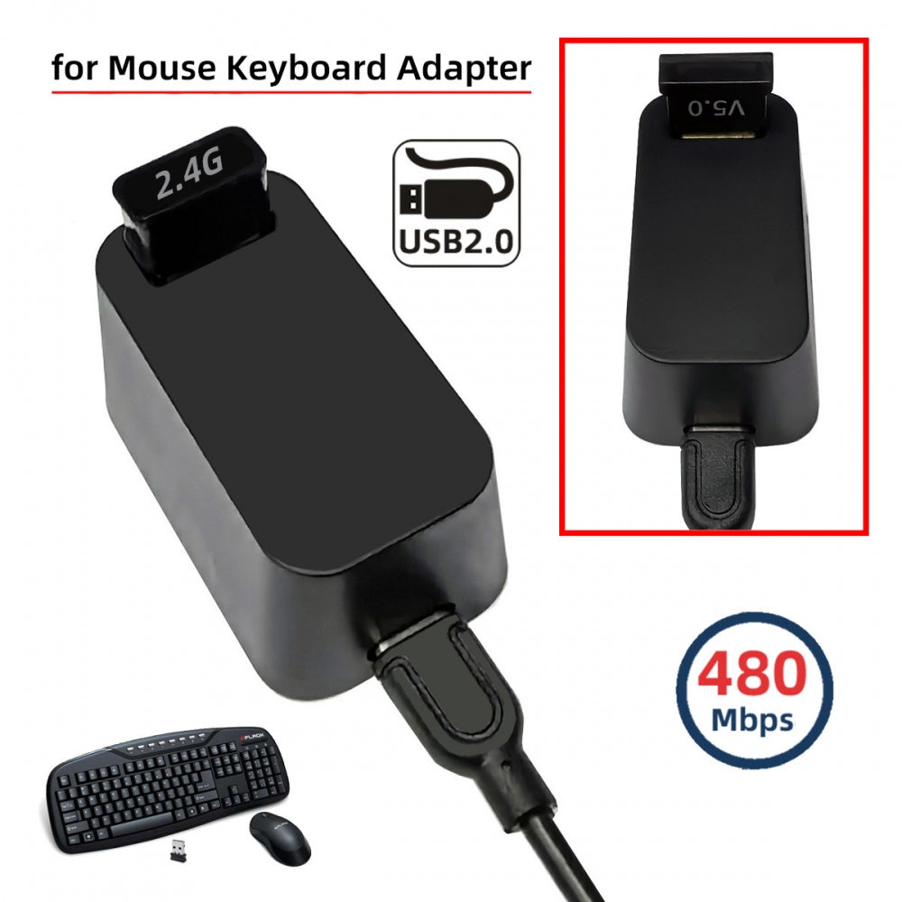 Type-C USB-C Female Host to USB2.0 Type-A Female Device Vertical Adapter 480Mbps Data for Dongle Cradle SteamVR Receiver Base Extension Dock Station Docking