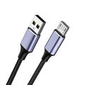 USB-A Type-A to Micro USB 5Pin Power USB2.0 Data Cable with Sleeve Alloy Shell Fast Charge for Laptop Tablet Phone