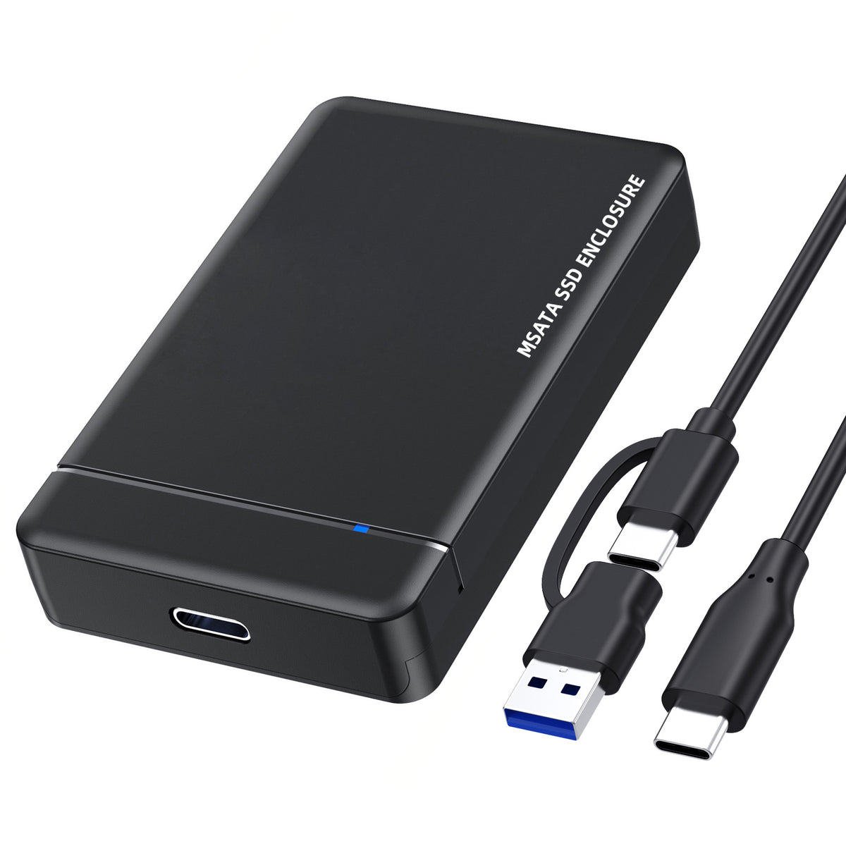 50Pin mSATA SSD to USB 3.1 Type-C Type-A External Converter Adapter Enclosure Card with Case 5Gbps